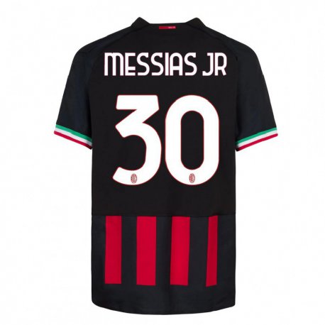 Kandiny Ženy Junior Messias #30 Čierna Červená Dresy Hazai Csapatmez 2022/23 Triĭká