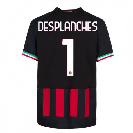 Kandiny Ženy Sebastiano Desplanches #1 Čierna Červená Dresy Hazai Csapatmez 2022/23 Triĭká