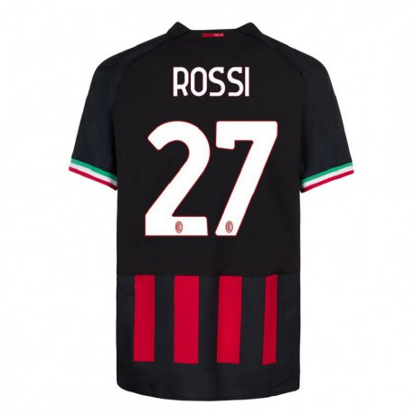 Kandiny Ženy Leonardo Rossi #27 Čierna Červená Dresy Hazai Csapatmez 2022/23 Triĭká