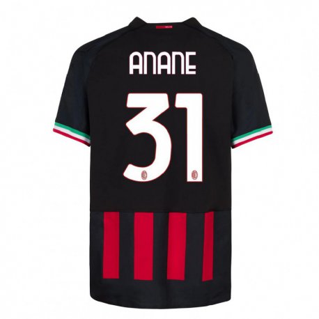 Kandiny Ženy Emmanuel Anane #31 Čierna Červená Dresy Hazai Csapatmez 2022/23 Triĭká