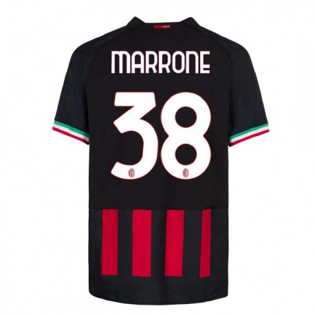 Kandiny Ženy Federico Marrone #38 Čierna Červená Dresy Hazai Csapatmez 2022/23 Triĭká