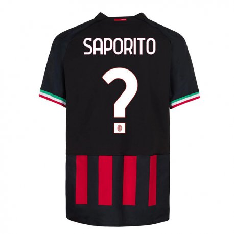 Kandiny Ženy Riccardo Saporito #0 Čierna Červená Dresy Hazai Csapatmez 2022/23 Triĭká