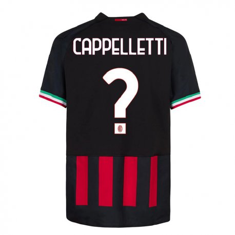 Kandiny Ženy Mattia Cappelletti #0 Čierna Červená Dresy Hazai Csapatmez 2022/23 Triĭká