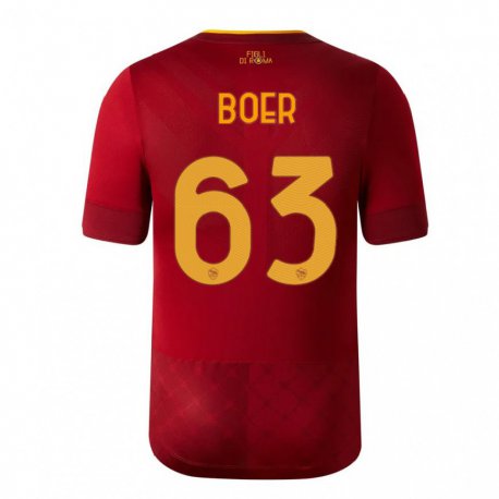 Kandiny Ženy Pietro Boer #63 Hnedá Červená Dresy Hazai Csapatmez 2022/23 Triĭká