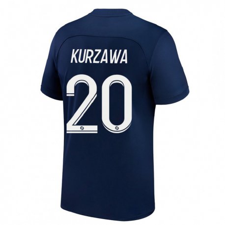 Kandiny Ženy Layvin Kurzawa #20 Tmavámodrá Červená Dresy Hazai Csapatmez 2022/23 Triĭká