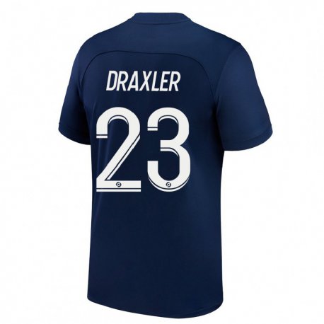 Kandiny Ženy Julian Draxler #23 Tmavámodrá Červená Dresy Hazai Csapatmez 2022/23 Triĭká