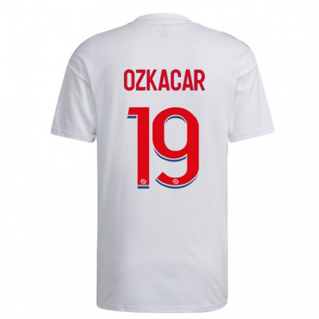 Kandiny Ženy Cenk Ozkacar #19 Biela Modrá Červená Dresy Hazai Csapatmez 2022/23 Triĭká