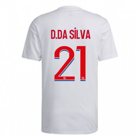 Kandiny Ženy Damien Da Silva #21 Biela Modrá Červená Dresy Hazai Csapatmez 2022/23 Triĭká
