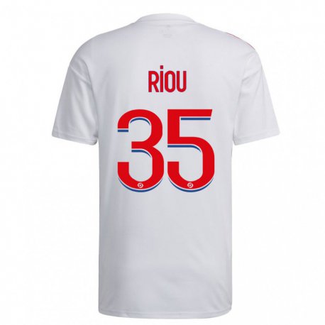 Kandiny Ženy Remy Riou #35 Biela Modrá Červená Dresy Hazai Csapatmez 2022/23 Triĭká