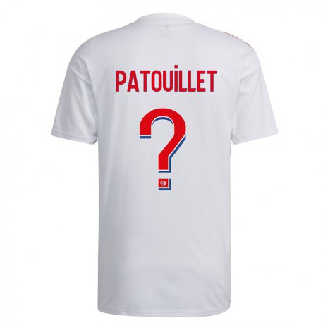 Kandiny Ženy Mathieu Patouillet #0 Biela Modrá Červená Dresy Hazai Csapatmez 2022/23 Triĭká