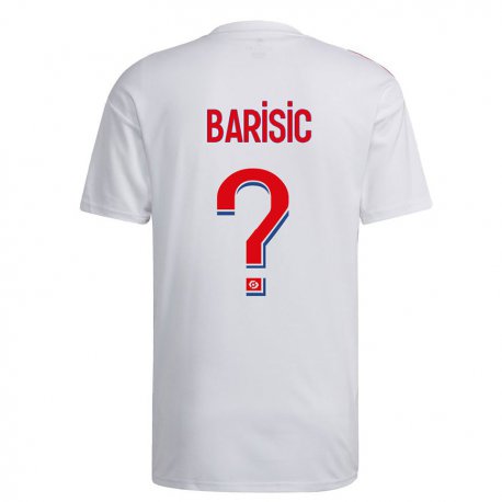 Kandiny Ženy Teo Barisic #0 Biela Modrá Červená Dresy Hazai Csapatmez 2022/23 Triĭká