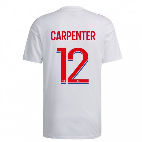 Kandiny Ženy Ellie Carpenter #12 Biela Modrá Červená Dresy Hazai Csapatmez 2022/23 Triĭká