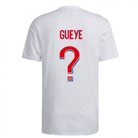 Kandiny Ženy Thiema Gueye #0 Biela Modrá Červená Dresy Hazai Csapatmez 2022/23 Triĭká