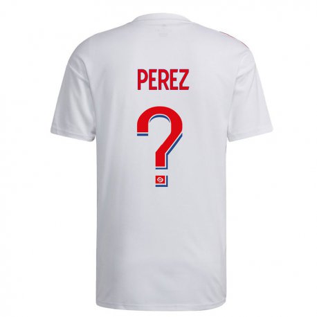 Kandiny Ženy Axel Perez #0 Biela Modrá Červená Dresy Hazai Csapatmez 2022/23 Triĭká