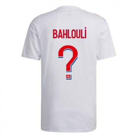 Kandiny Ženy Djibrail Bahlouli #0 Biela Modrá Červená Dresy Hazai Csapatmez 2022/23 Triĭká