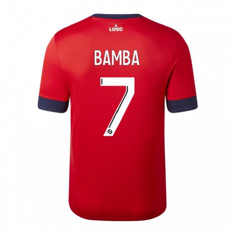 Kandiny Ženy Jonathan Bamba #7 Červené Cukrové Jablko Dresy Hazai Csapatmez 2022/23 Triĭká