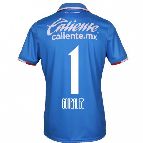 Kandiny Ženy Itzayana Gonzalez #1 Azúrovo Modrá Dresy Hazai Csapatmez 2022/23 Triĭká