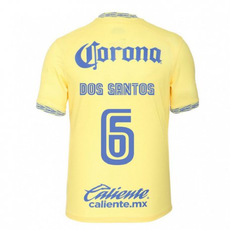 Kandiny Ženy Jonathan Dos Santos #6 Citrónová Žltá Dresy Hazai Csapatmez 2022/23 Triĭká