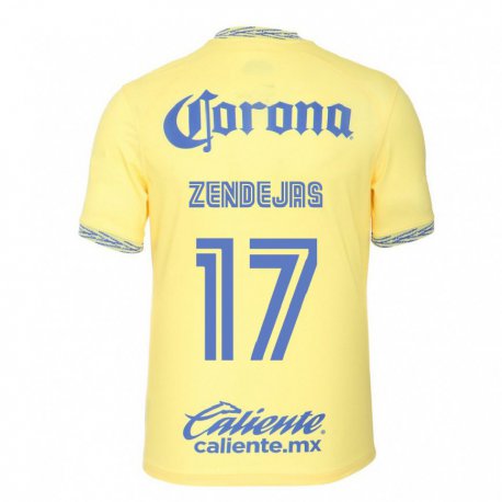 Kandiny Ženy Alejandro Zendejas #17 Citrónová Žltá Dresy Hazai Csapatmez 2022/23 Triĭká
