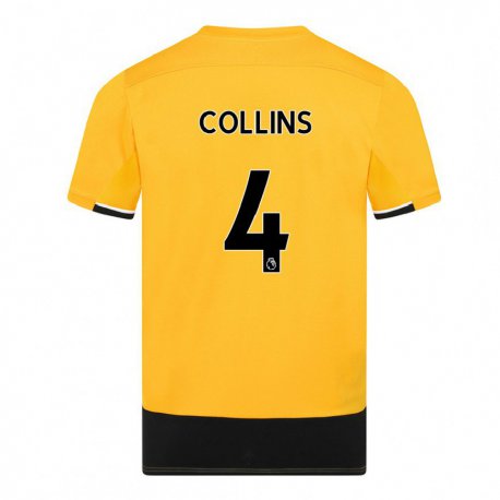 Kandiny Ženy Nathan Collins #4 Žltá Čierna Dresy Hazai Csapatmez 2022/23 Triĭká