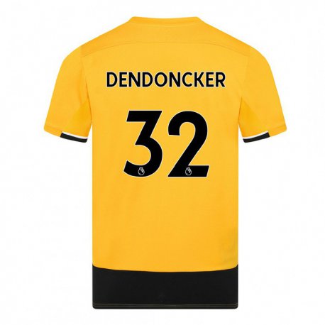 Kandiny Ženy Leander Dendoncker #32 Žltá Čierna Dresy Hazai Csapatmez 2022/23 Triĭká