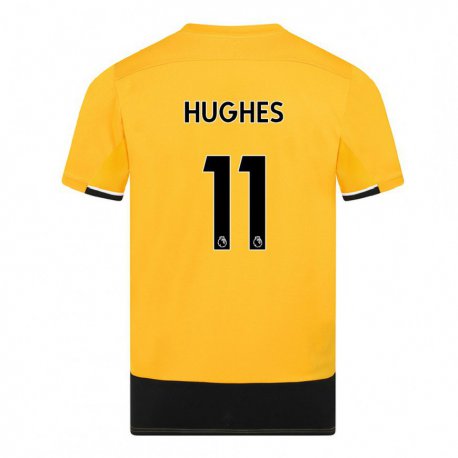 Kandiny Ženy Amber Hughes #11 Žltá Čierna Dresy Hazai Csapatmez 2022/23 Triĭká