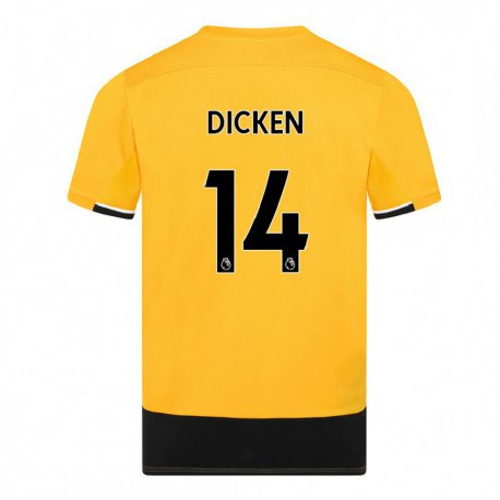 Kandiny Ženy Amy Dicken #14 Žltá Čierna Dresy Hazai Csapatmez 2022/23 Triĭká