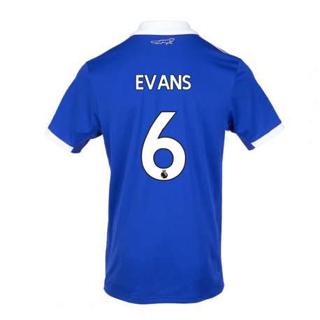Kandiny Ženy Jonny Evans #6 Modrá Biela Dresy Hazai Csapatmez 2022/23 Triĭká