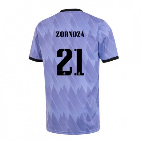 Kandiny Ženy Claudia Zornoza #21 Fialová Čierna Dresy Idegenbeli Csapatmez 2022/23 Triĭká