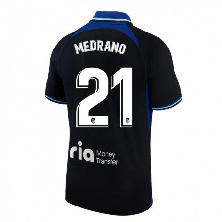 Kandiny Ženy Fernando Medrano #21 Čierna Biela Modrá Dresy Idegenbeli Csapatmez 2022/23 Triĭká