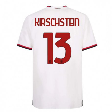 Kandiny Ženy Merle Kirschstein #13 Biela Červená Dresy Idegenbeli Csapatmez 2022/23 Triĭká