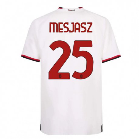 Kandiny Ženy Malgorzata Mesjasz #25 Biela Červená Dresy Idegenbeli Csapatmez 2022/23 Triĭká