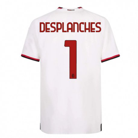Kandiny Ženy Sebastiano Desplanches #1 Biela Červená Dresy Idegenbeli Csapatmez 2022/23 Triĭká