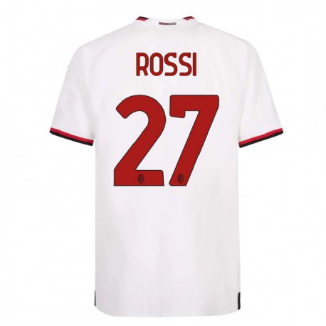 Kandiny Ženy Leonardo Rossi #27 Biela Červená Dresy Idegenbeli Csapatmez 2022/23 Triĭká
