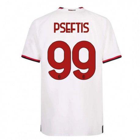 Kandiny Ženy Fotios Pseftis #99 Biela Červená Dresy Idegenbeli Csapatmez 2022/23 Triĭká
