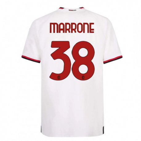 Kandiny Ženy Federico Marrone #38 Biela Červená Dresy Idegenbeli Csapatmez 2022/23 Triĭká