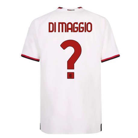 Kandiny Ženy Simone Di Maggio #0 Biela Červená Dresy Idegenbeli Csapatmez 2022/23 Triĭká