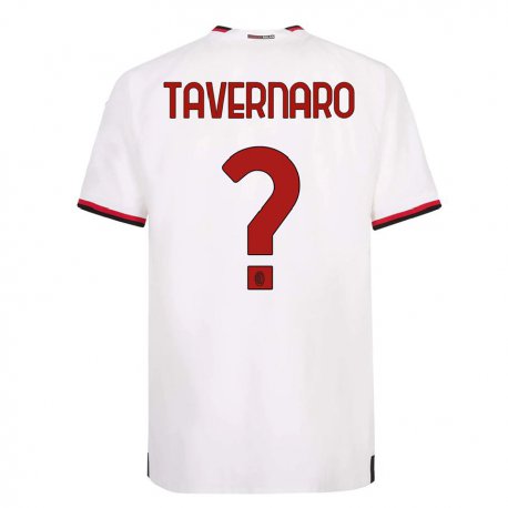 Kandiny Ženy Federico Tavernaro #0 Biela Červená Dresy Idegenbeli Csapatmez 2022/23 Triĭká
