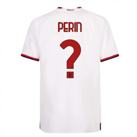 Kandiny Ženy Ernesto Perin #0 Biela Červená Dresy Idegenbeli Csapatmez 2022/23 Triĭká