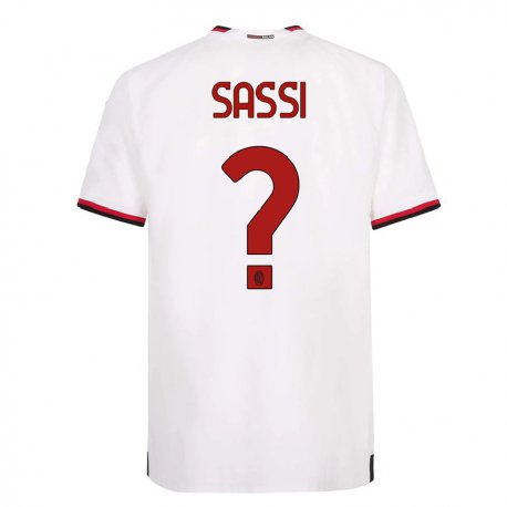 Kandiny Ženy Simone Sassi #0 Biela Červená Dresy Idegenbeli Csapatmez 2022/23 Triĭká
