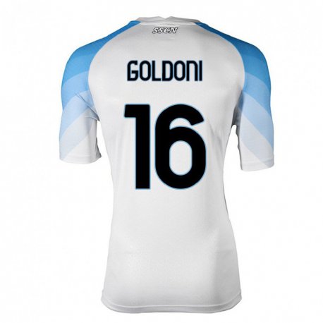 Kandiny Ženy Eleonora Goldoni #16 Biela Nebeská Modrá Dresy Idegenbeli Csapatmez 2022/23 Triĭká