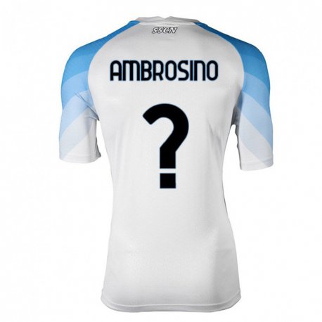 Kandiny Ženy Ambrosino #0 Biela Nebeská Modrá Dresy Idegenbeli Csapatmez 2022/23 Triĭká
