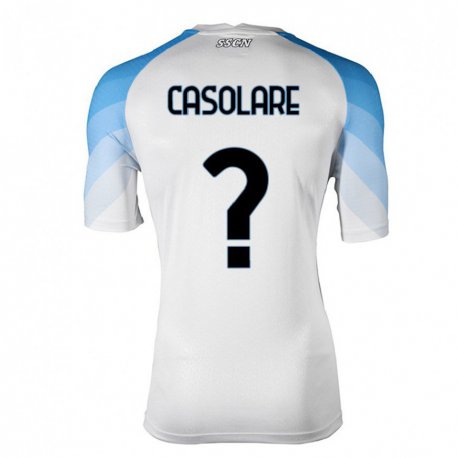 Kandiny Ženy Gabriel Casolare #0 Biela Nebeská Modrá Dresy Idegenbeli Csapatmez 2022/23 Triĭká