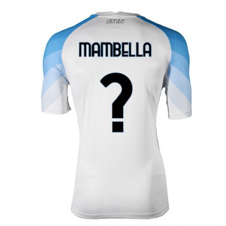Kandiny Ženy Andrea Mambella #0 Biela Nebeská Modrá Dresy Idegenbeli Csapatmez 2022/23 Triĭká