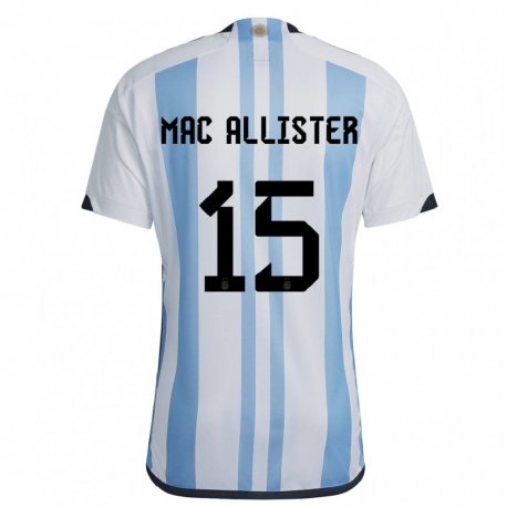 Kandiny Deti Argentínske Alexis Mac Allister #15 Biela Nebeská Modrá Dresy Hazai Csapatmez 22-24 Triĭká