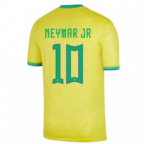 Kandiny Deti Brazílske Neymar #10 žltá Dresy Hazai Csapatmez 22-24 Triĭká