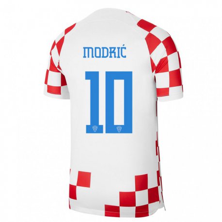 Kandiny Deti Chorvátske Luka Modric #10 Červená Biela Dresy Hazai Csapatmez 22-24 Triĭká