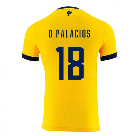 Kandiny Deti Ekvádorské Diego Palacios #18 žltá Dresy Hazai Csapatmez 22-24 Triĭká