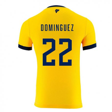 Kandiny Deti Ekvádorské Alexander Dominguez #22 žltá Dresy Hazai Csapatmez 22-24 Triĭká