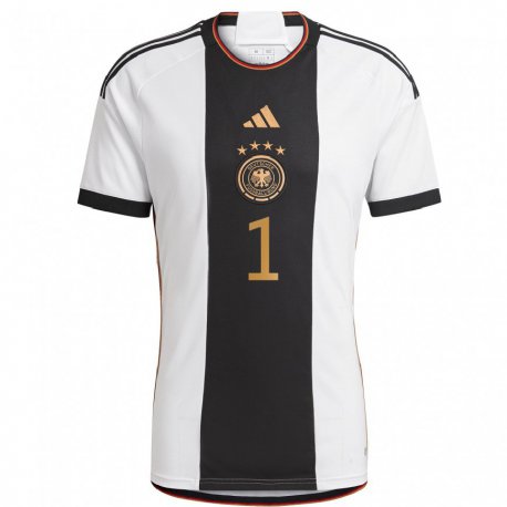 Kandiny Deti Nemecké Manuel Neuer #1 Biely čierny Dresy Hazai Csapatmez 22-24 Triĭká